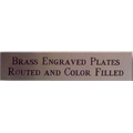 3" x 5" Standard Brass Engraved Plates - Routed & Color Filled